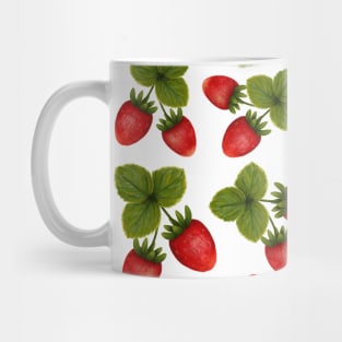 Watercolor Strawberry Pattern Mug